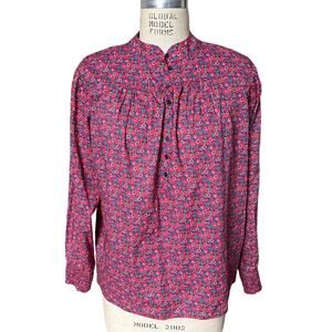ba&sh Freja Pink Floral Printed Cotton Lady Top Size US 2/ Small